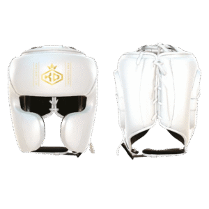 KO Style Leather Head Guard – White Series