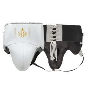 KO Style Leather Groin Guard – White Series